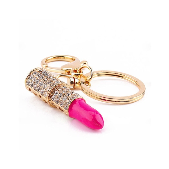 Cinderella's Closet Accessories Trendy Crystal Lipstick Handbag Charm Keychain Poshmark